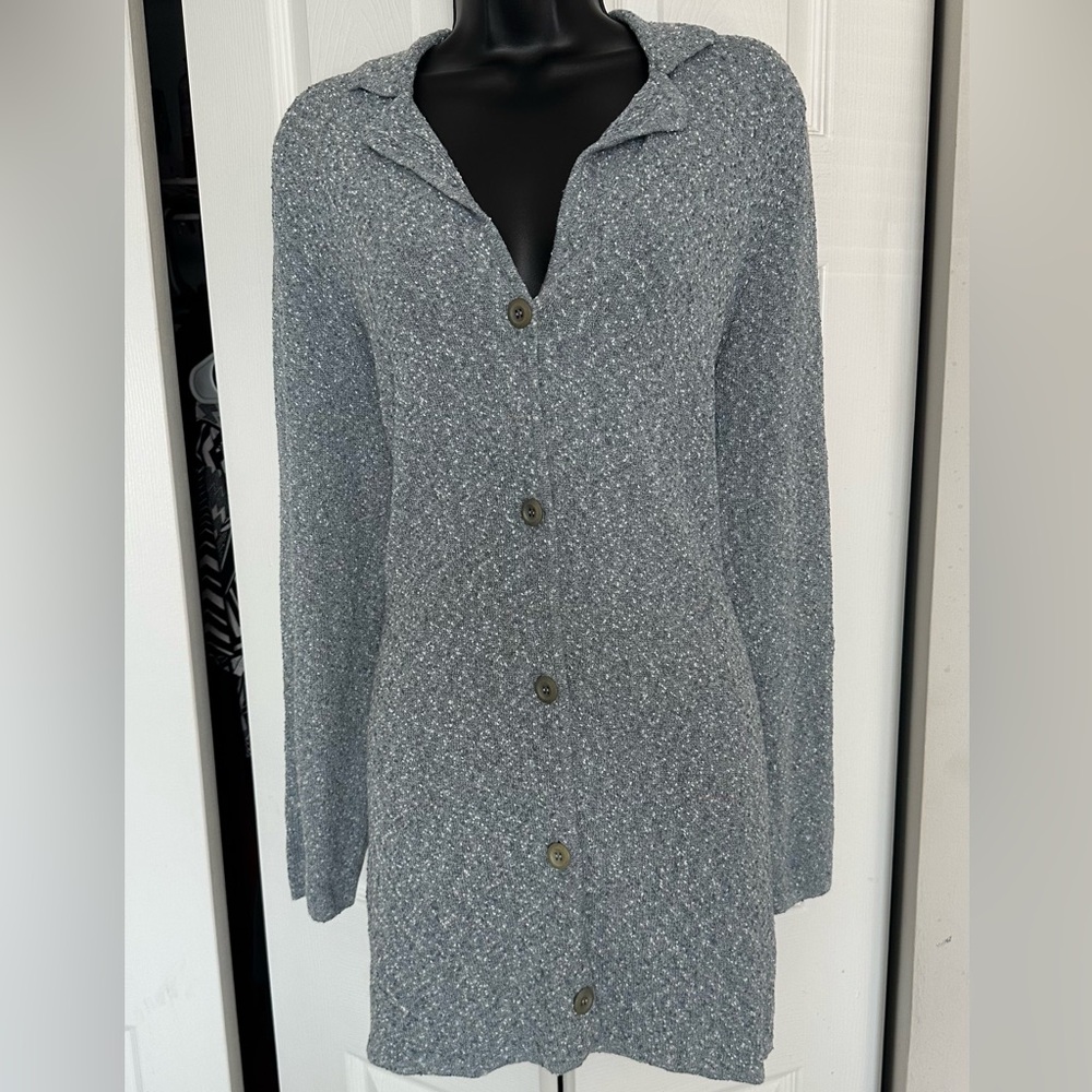 JH Collectibles - Denim toned knit cardigan - Size L